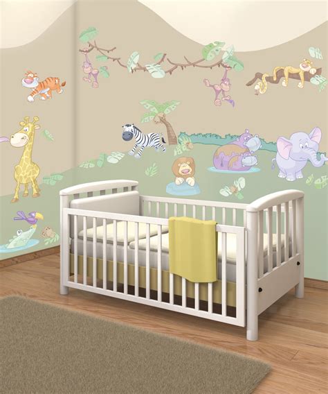 Walltastic Baby Jungle Safari Room Décor Kit Wall Stickers And Wall Art