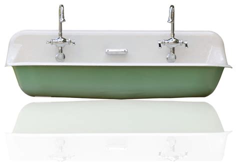 Check spelling or type a new query. Large 48" Kohler Farm Sink Cast Iron Porcelain Trough Sink ...