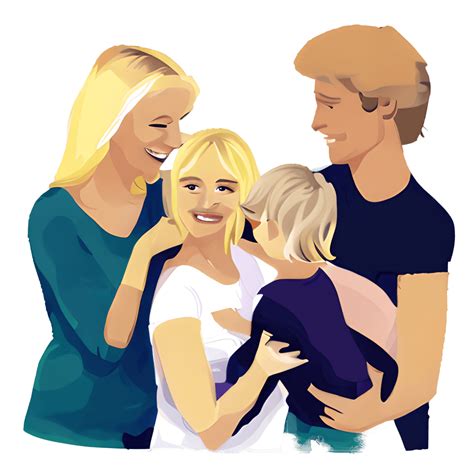 Mom And Daughter Blonde Memory Graphic · Creative Fabrica