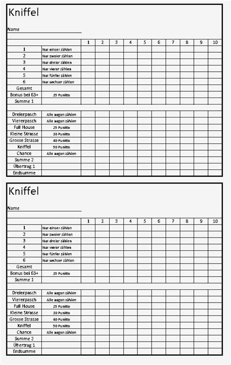 Wir bieten euch zahlreiche action, doku, märchen und krimi hörspiele als gratis download ohne anmeldung an. Kniffel Vorlage Din A4 Pdf Elegant Schulmaterial ...