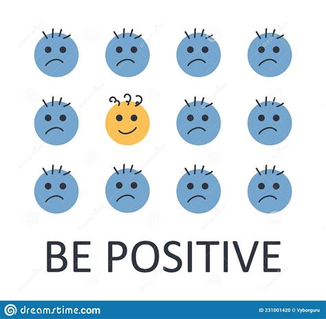 Be Positive Emoji Concept Positive Thinking Mood Negative Emotions