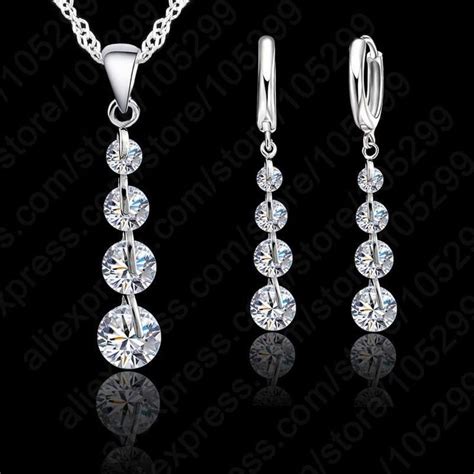 Wedding Jewelry For Bridesmaids Sterling Silver Jewelry Set For