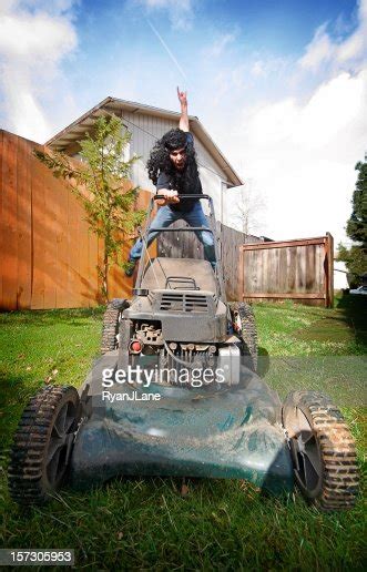 Crazy Rock And Roll Lawn Mower Man High Res Stock Photo Getty Images