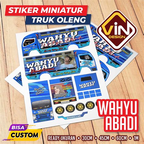 Jual Stiker Miniatur Truk Oleng Wahyu Abadi Shopee Indonesia