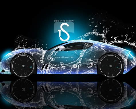 Water Drops Splash Beautiful Car Creative Design Wallpaper 10