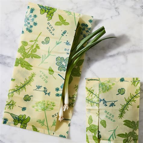 Bees Wrap Reusable Herb Bags Set Of 3 Cotton And Beeswax On Food52