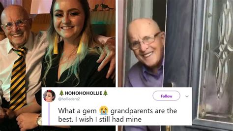 Woman Films Her Adorable Grandpas Reaction Every Time She Visits Him