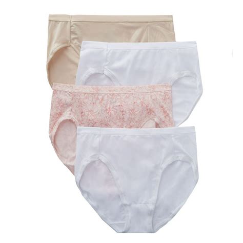 Hanes Hanes Ultimate Womens Cool Comfort Microfiber Hi Cut Underwear 4 Pack