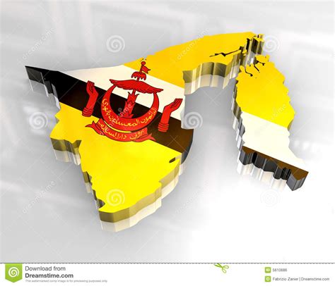 All maps come in two level of details: Karte Der Markierungsfahne 3d Von Brunei Stock Abbildung ...