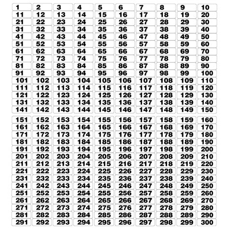 Printable Numbers 1 300 Printable Word Searches