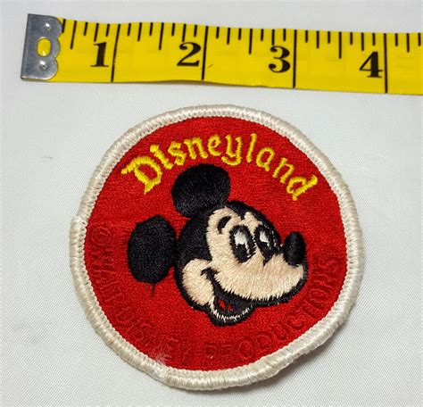 Vintage Disneyland Mickey Mouse Patch Embroidered Patch Etsy