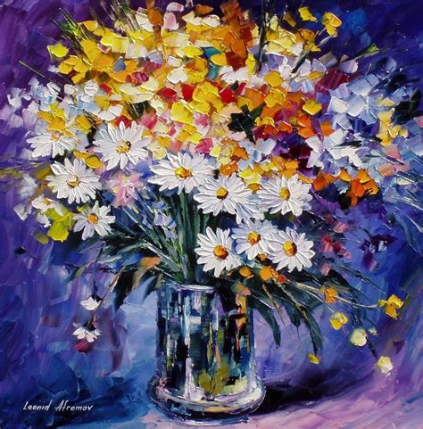 Леонид Афремов Leonid Afremov Flowers For You Flower Painting Canvas