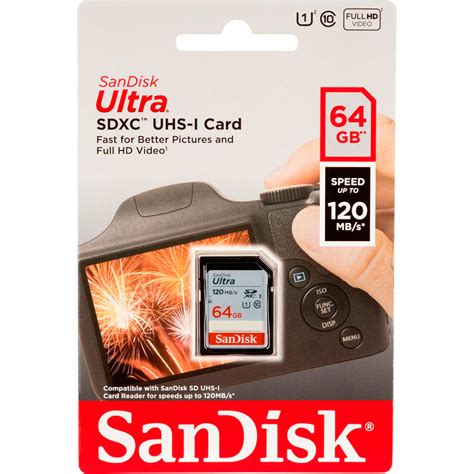 Sandisk Ultra Sdxc Kort 64gb Uhs I 120mbs