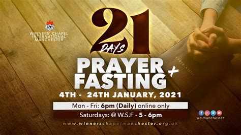 21 days prayer and fasting day 01 04 january 2021 winners chapel manchester youtube