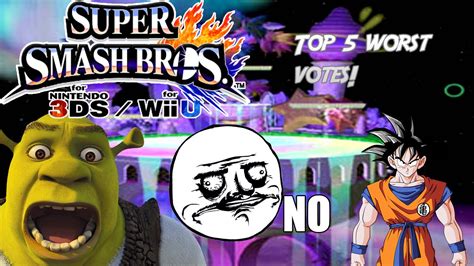 Top 5 Worst Voted Characters Super Smash Bros For Wii U And 3ds