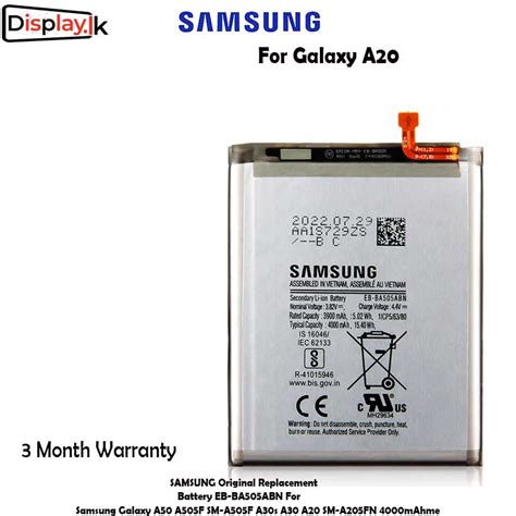 Samsung A20 Original Battery Displaylk