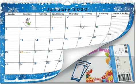 Monthly Wall Calendar With Pocket Strivezen