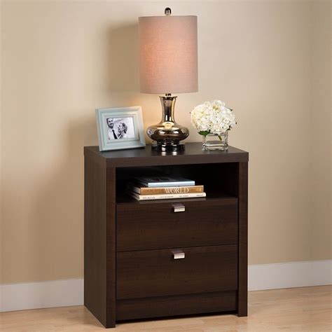 It looks simple, but it offers you everything beyond your dream. Dot & Bo | Tall nightstands, 2 drawer nightstand, Prepac