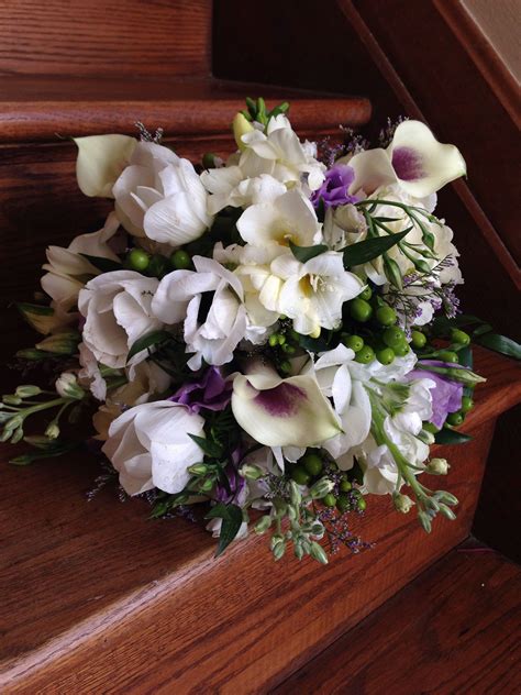Lovely Country Brides Bouquet In Lavenders And Creams Floral