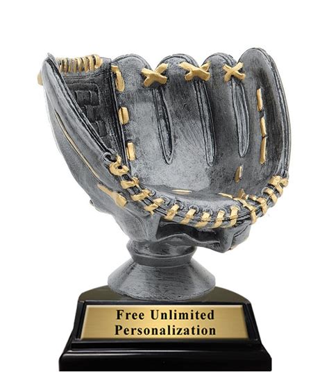 Baseball Glove Trophies Silver Game Ball Glove Trophy