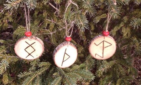Viking Christmas Ornament~ Yule Ornament~ Pyrographed Wood Ornament