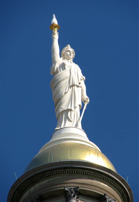 Georgia State Capitol Free Stock Photo A Statue On Top Of The