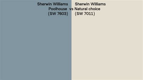 Sherwin Williams Poolhouse Vs Natural Choice Side By Side Comparison
