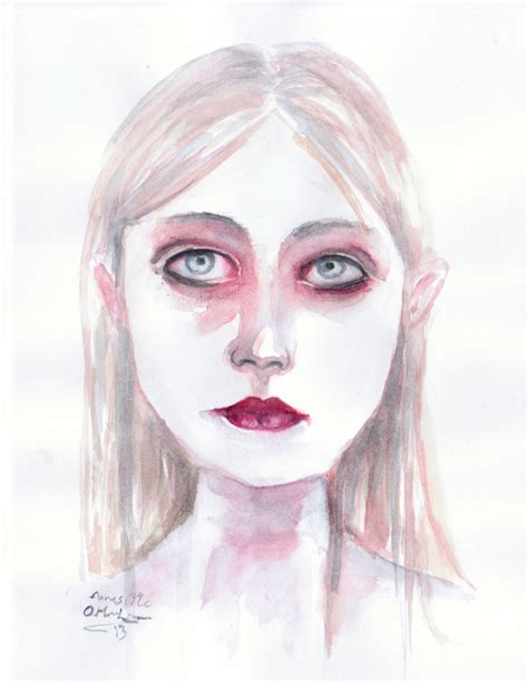 You Look At Me Diamond Girl Agnes Cecile Watercolor Study