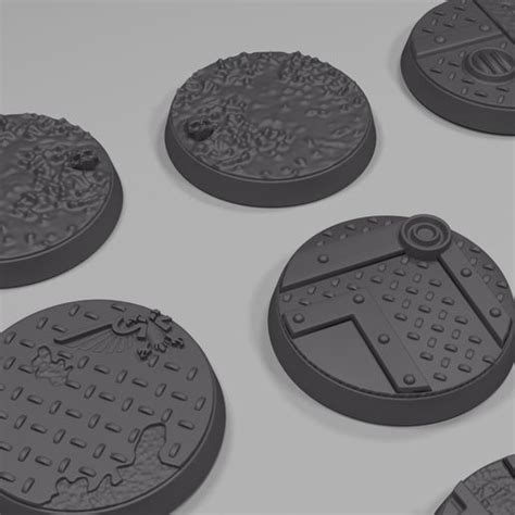 3d File Warhammer 40k Sector Imperialis 32mm Round Bases・3d