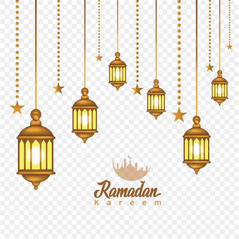 Gambar Ramadhan Kareem Dengan Latern Light Png Vactor Vektor Islamic