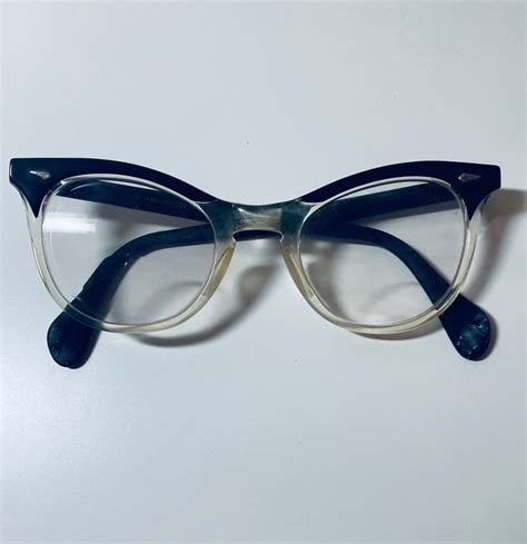 sale 1950s american optical horn rim retro eyewear reading glasses etsy