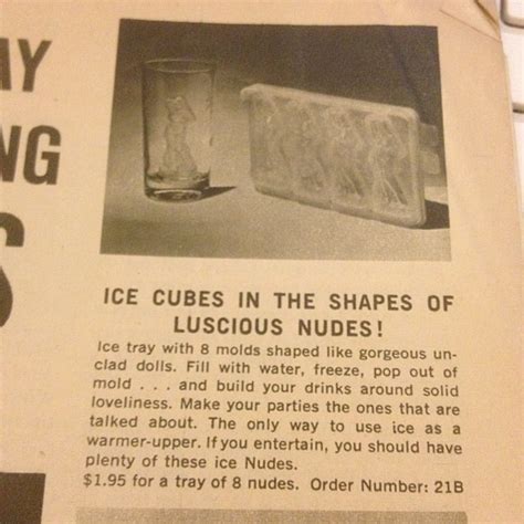 Advert From For Naked Lady Ice Cube Trays Some Thing Flickr