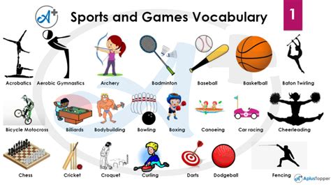 Sports And Games Vocabulary List Of Sports And Games With Images