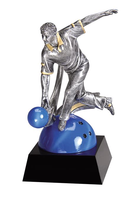 7 T Resin Male Or Female Bowling Trophy Includes Engraved Plate