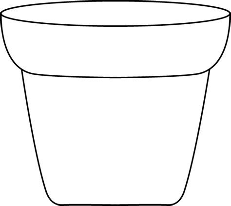Flower Pot Coloring Page Empty Coloring Pages