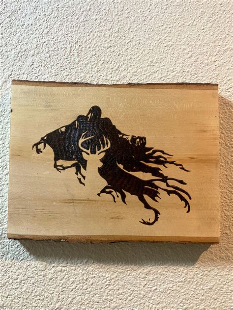Harry Potter Dementor Patronus Hand Burned Wood Art Decor Etsy