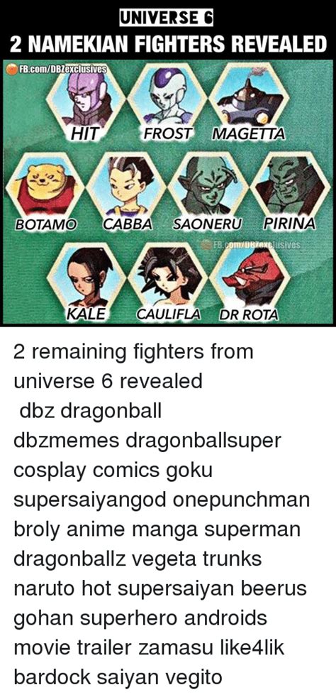 They exist in both universe 6 and universe 7, and were originally from another realm altogether. Dragon Ball Super Universe 6 Namekians