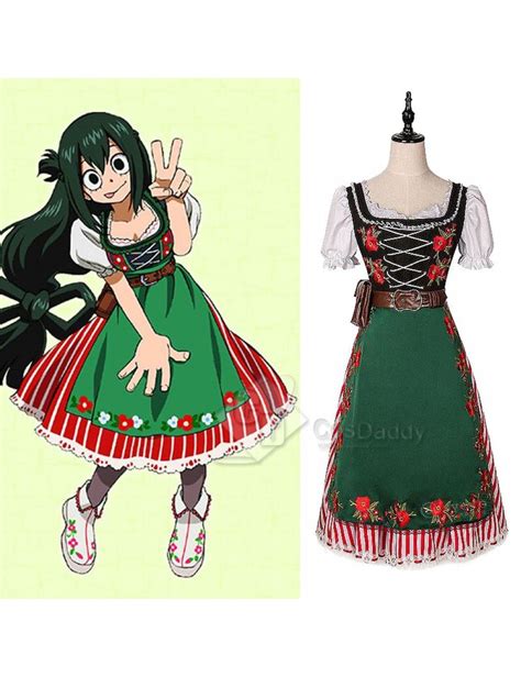 My Hero Academia Tsuyu Asui Lolita Dress Cosplay Costume Cosplay