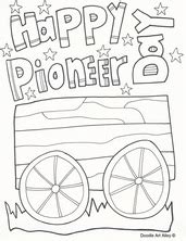 Mormonism in the 20th century. Pioneer Day Coloring Pages - Religious Doodles