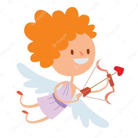 Premium Vector Valentine Day Cupid Angels Cartoon Style Vector
