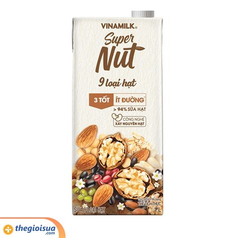 Sữa 9 Loại Hạt Vinamilk Super Nut 1l Thùng 12 Hộp