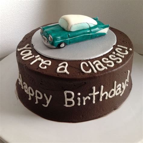 This 6'' x 4'' hazard cone is a great way to happy birthday. 57 Chevy cake (With images) | Birthday cakes for men