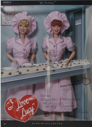 Barbie Pink Label Lucy Ethel Dolls I Love Lucy Job Switching 2008