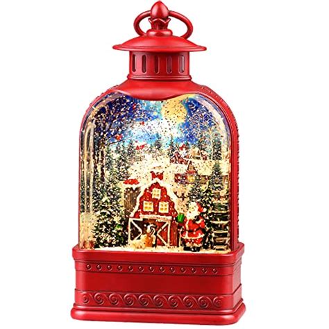 Musical Lighted Snow Globe Lantern Battery Operated Plug In Christmas