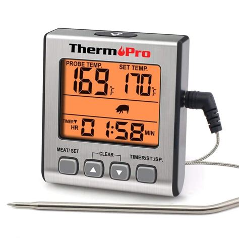 Thermopro Tp 16s Digital Meat Thermometer With Cooking Timer And