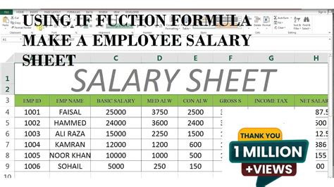How To Create Salary Slip Format With Formula In Excel Sheet Images
