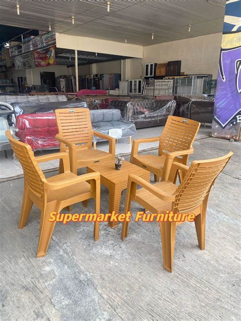 KURSI PLASTIK NAPOLLY SET SULTAN BIG RICH 4 KURSI BR811 + MEJA MAPAN 45