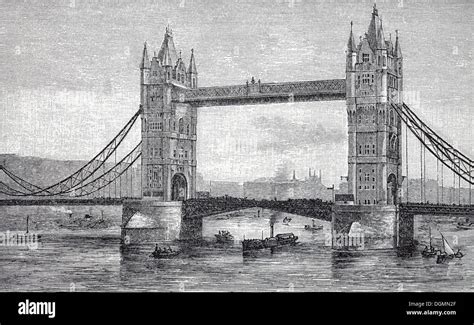 Tower Bridge über Die Themse London Vereinigtes Königreich