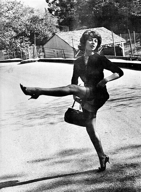A High Kick In Heels And Stockings 1950s R Oldschoolcool