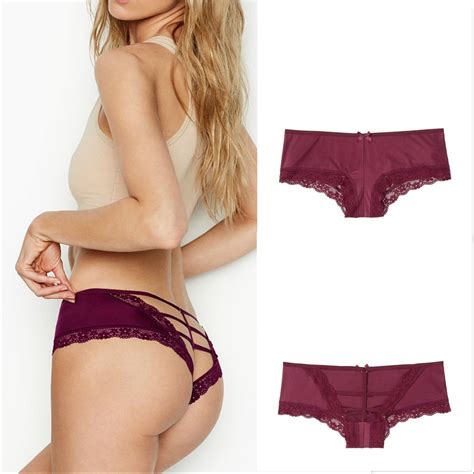 Victorias Secret Very Sexy Satin Caged Back Cutout Cheeky Ring Bow Panty Kir 1995 Picclick